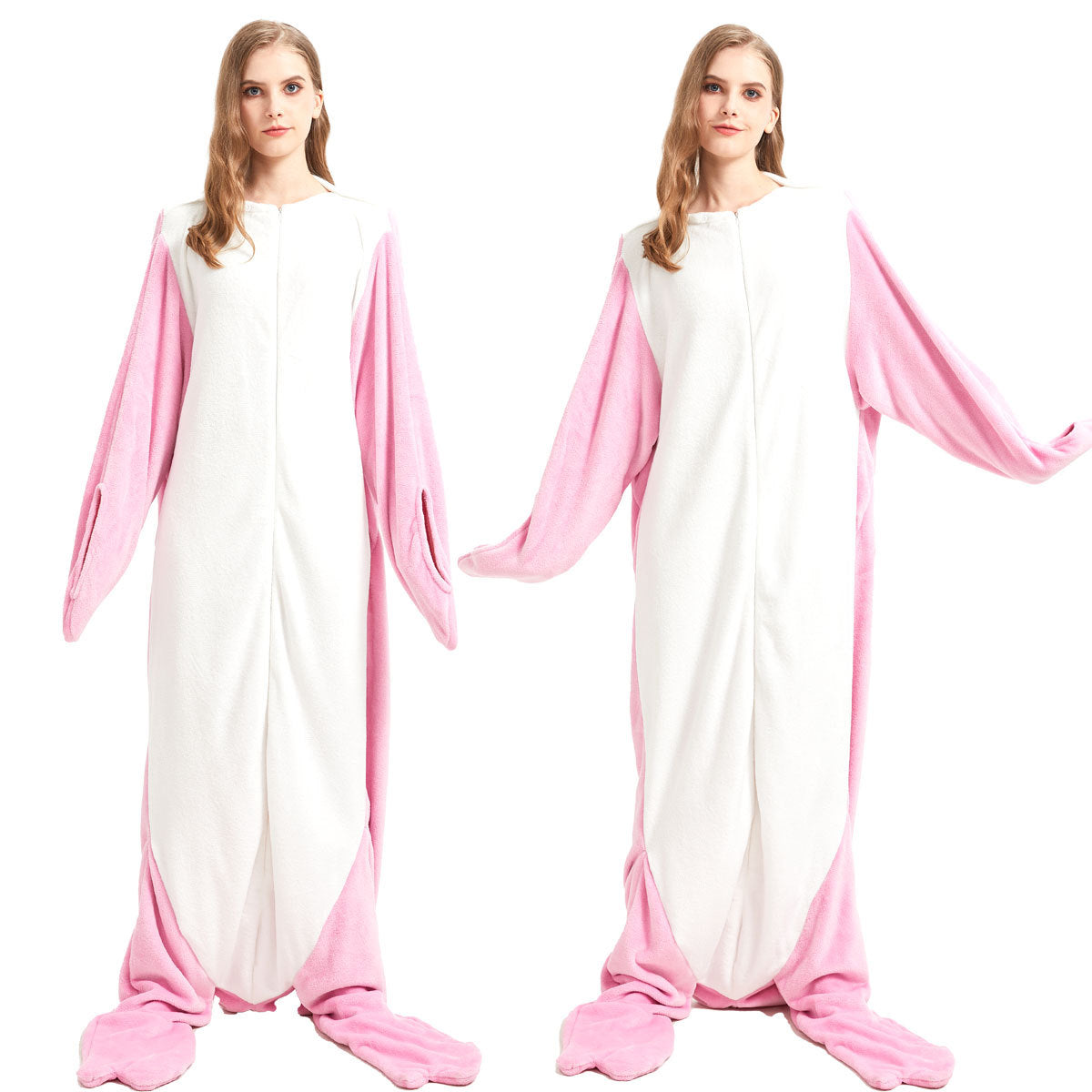 Juniper Okafor | Pink Penguin Hooded Onesie Pajamas Unisex