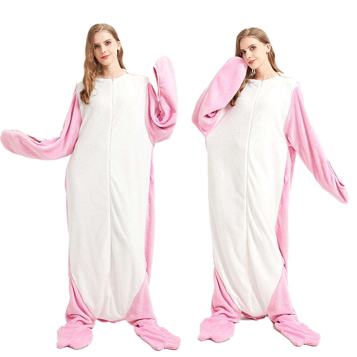 Juniper Okafor | Pink Penguin Hooded Onesie Pajamas Unisex