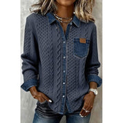 Delphine Arnoux | Textured Contrast Shirt For Women