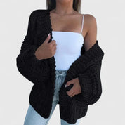 Odessa Larchmont | Chunky Knit Open-Front Sweater For Women