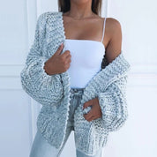 Odessa Larchmont | Chunky Knit Open-Front Sweater For Women