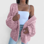 Odessa Larchmont | Chunky Knit Open-Front Sweater For Women