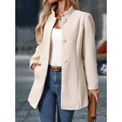 Odessa Whitmore | Elegant Stand-Collar Coat For Women