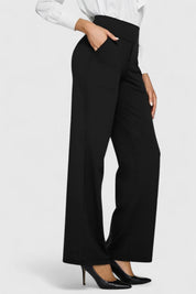Lucille Beaupré | High-Waist Wide Leg Black Pants