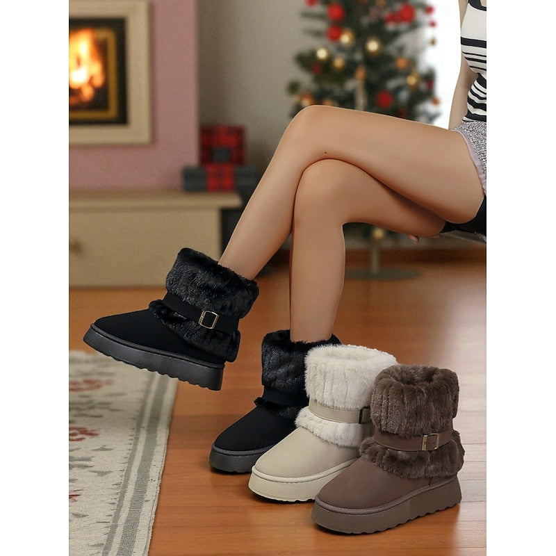 Camille Hawthorne | Cozy Fur-Trimmed Snow Boots For Women