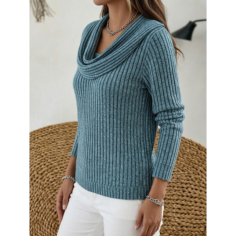 Marguerite Danvers | Cowl-Neck Ribbed Sweater For Women