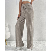 Odile Fournier | Ribbed Wide-Leg Pants With Drawstring Waist For Women
