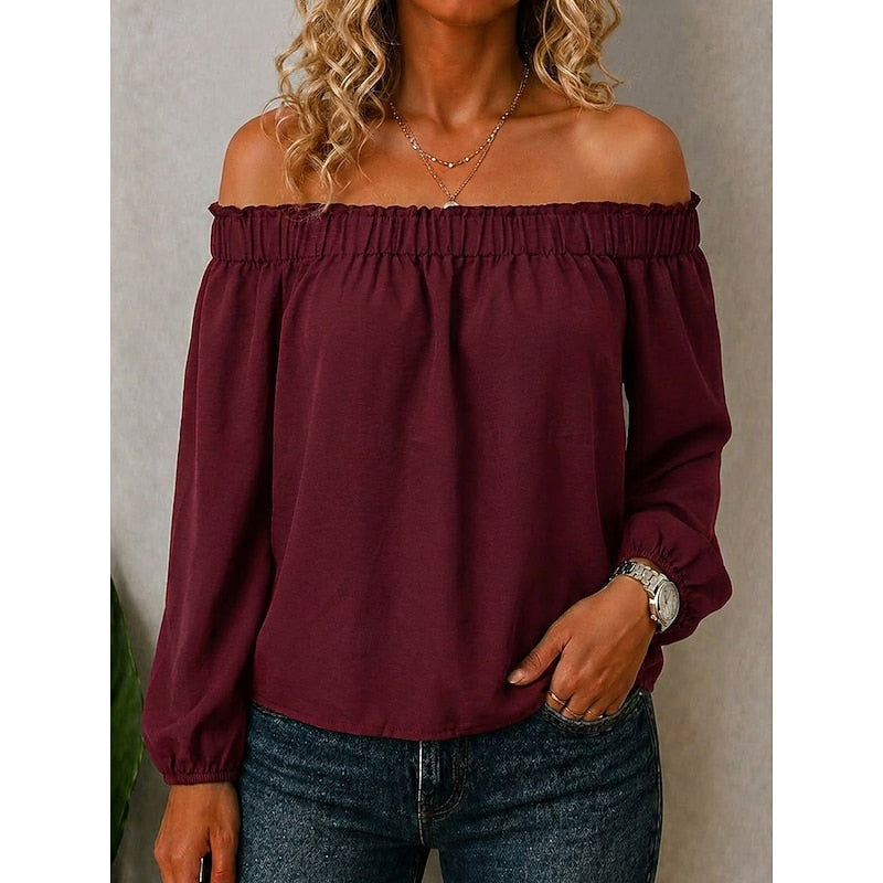 Isadora Bellweather | Off-Shoulder Ruffle Top For Women