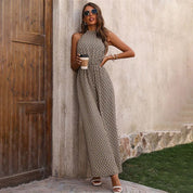 Henrietta Vossclair | Printed Sleeveless Wide-Leg Jumpsuit For Women