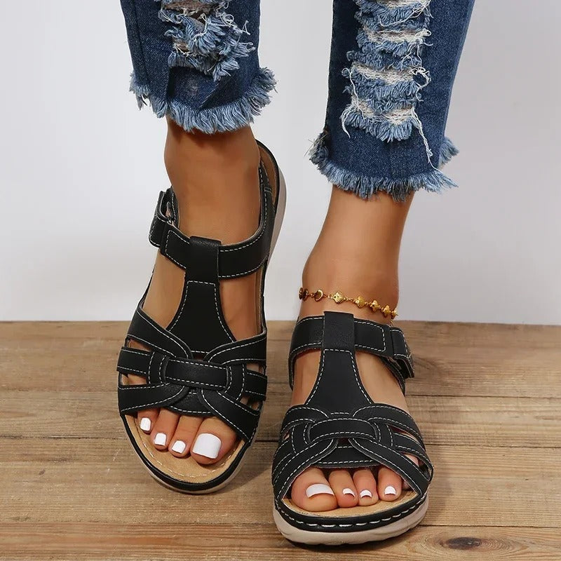Isabella Romano | Orthopedic Velcro Sandals For Women