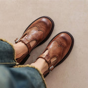 Rowena Ashfield | Brogue Mary Jane Flat Shoes For Women