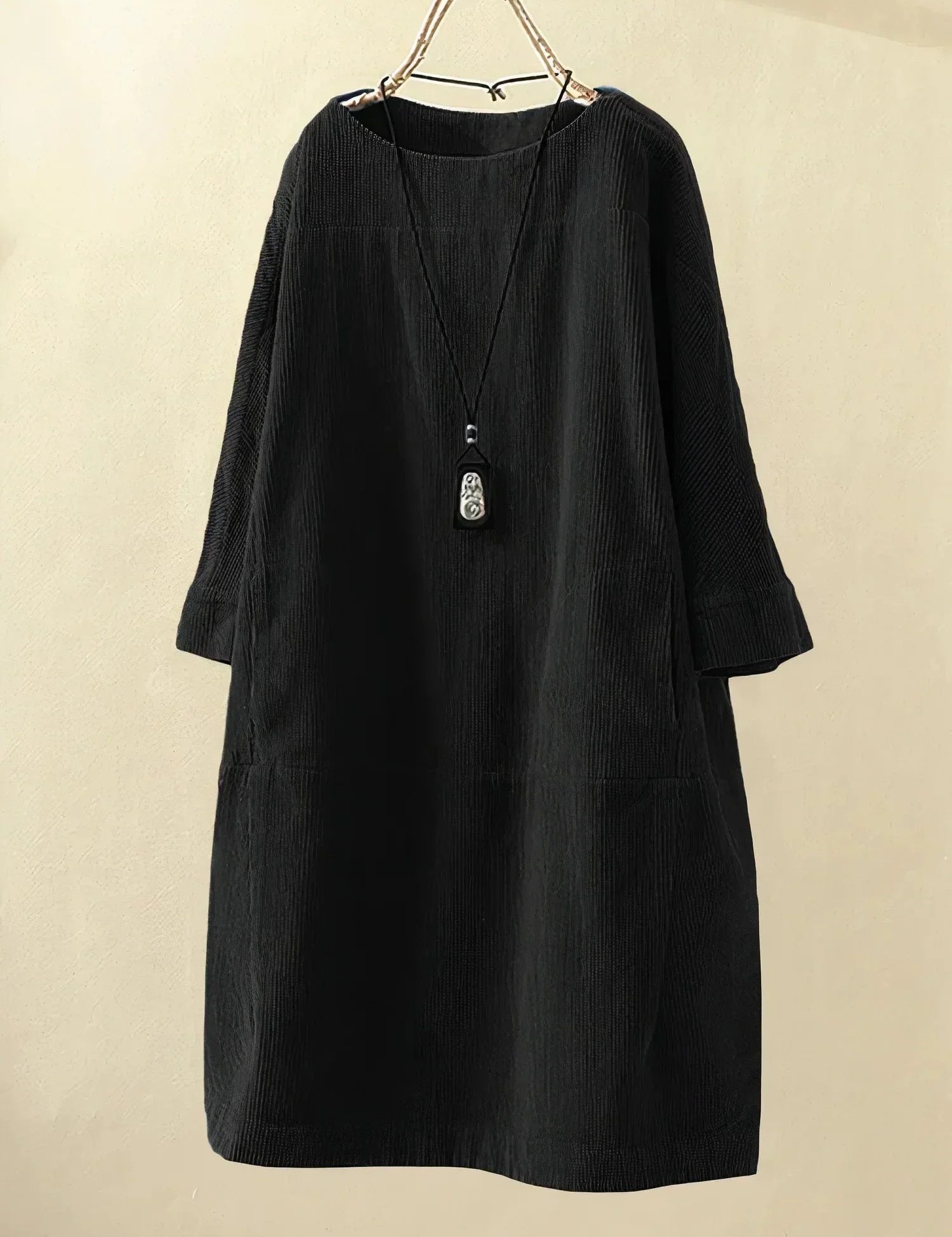 Audrey Belmonte | Corduroy Relaxed Midi Dress For Women