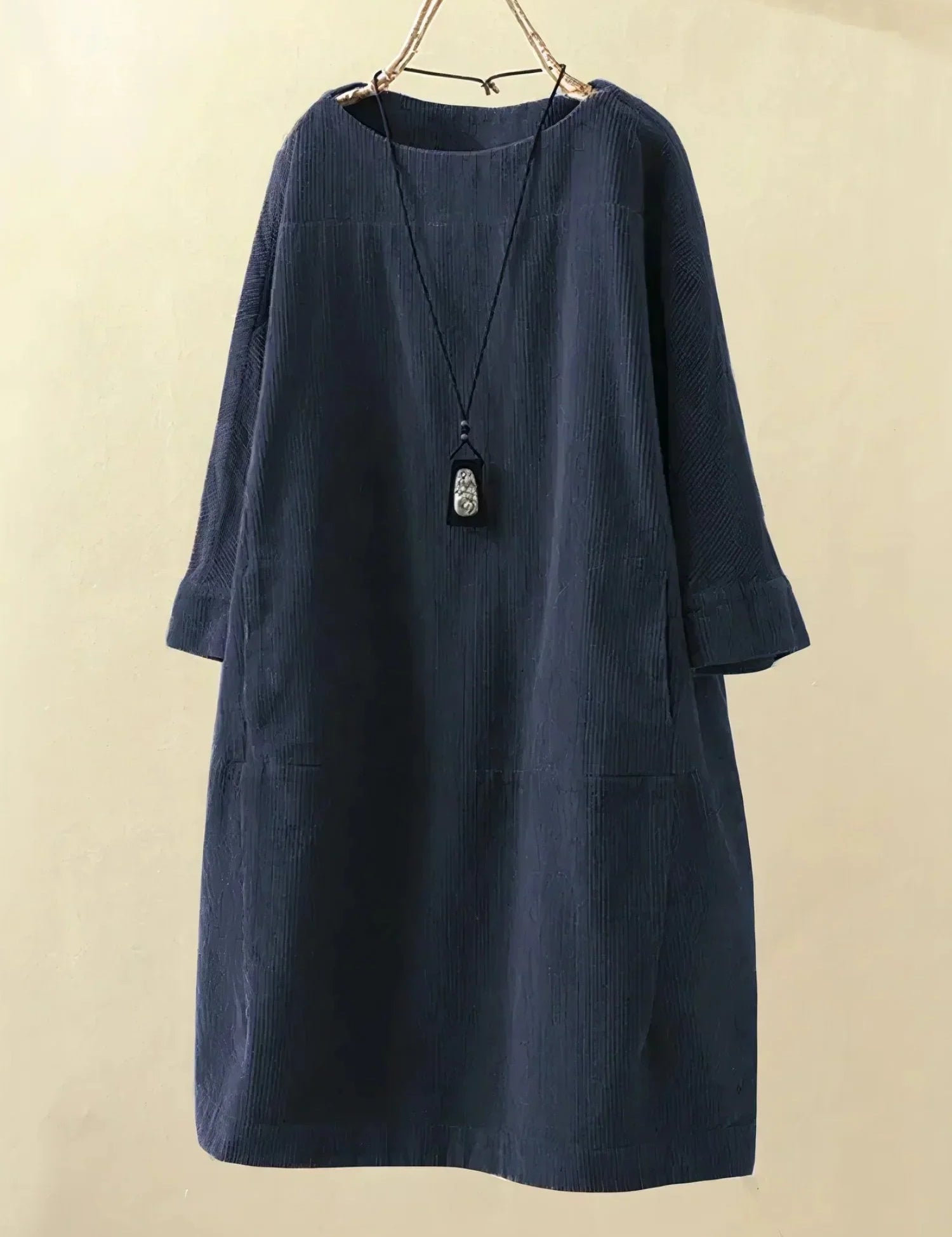 Audrey Belmonte | Corduroy Relaxed Midi Dress For Women