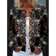 Renata Chastain | Botanical Print Cardigan With Button Front