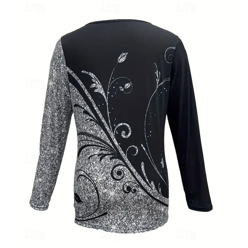 Isadora Fontanel | Floral Quarter-Zip Long Sleeve Top For Women