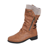 Merve Whitbury | Lace-Up Side-Zip Draped Boots For Women
