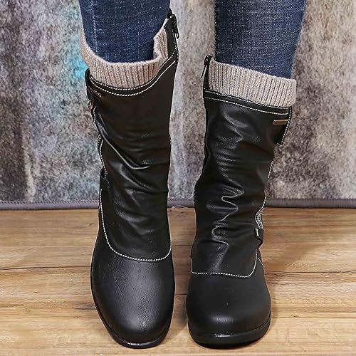 Merve Whitbury | Lace-Up Side-Zip Draped Boots For Women