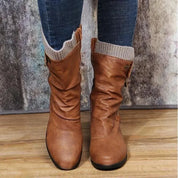 Merve Whitbury | Lace-Up Side-Zip Draped Boots For Women