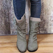 Merve Whitbury | Lace-Up Side-Zip Draped Boots For Women