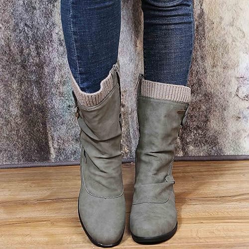 Merve Whitbury | Lace-Up Side-Zip Draped Boots For Women