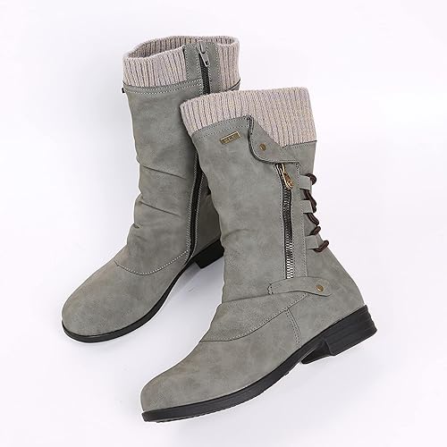 Merve Whitbury | Lace-Up Side-Zip Draped Boots For Women
