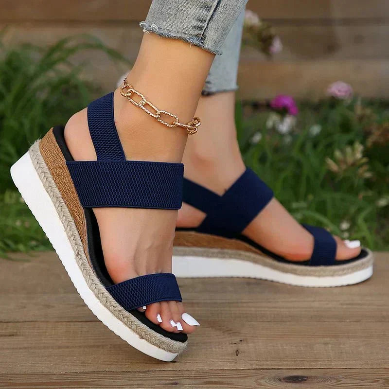 Florentine Caldecrest | Orthopedic Platform Sandals in Beige