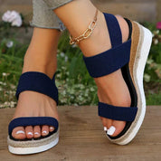 Florentine Caldecrest | Orthopedic Platform Sandals in Beige