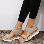 Florentine Caldecrest | Orthopedic Platform Sandals in Beige