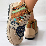 Nathalie Prewitt | Woven Boho High-Top Sneakers For Women