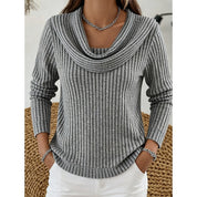 Marguerite Danvers | Cowl-Neck Ribbed Sweater For Women