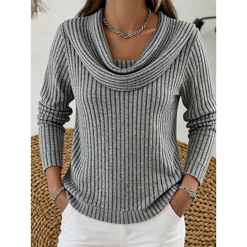 Marguerite Danvers | Cowl-Neck Ribbed Sweater For Women