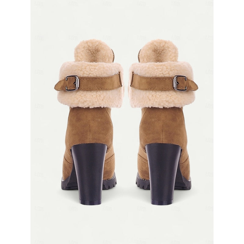 Talia Ashgrove | Fur-Trimmed Lace-Up Winter Boots For Women