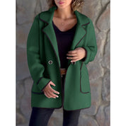 Camille Ferrante | Contrast-Trim Loose Coat For Women