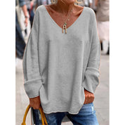 Francesca Moretti | Relaxed V-Neck Pullover For Women
