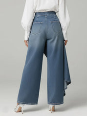 Margaret Fontaine | High-Waisted Wide-Leg Denim Pants For Women