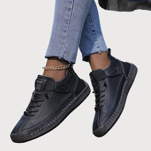 Genevra Wycliffe | White Orthopedic Slip-On Sneakers