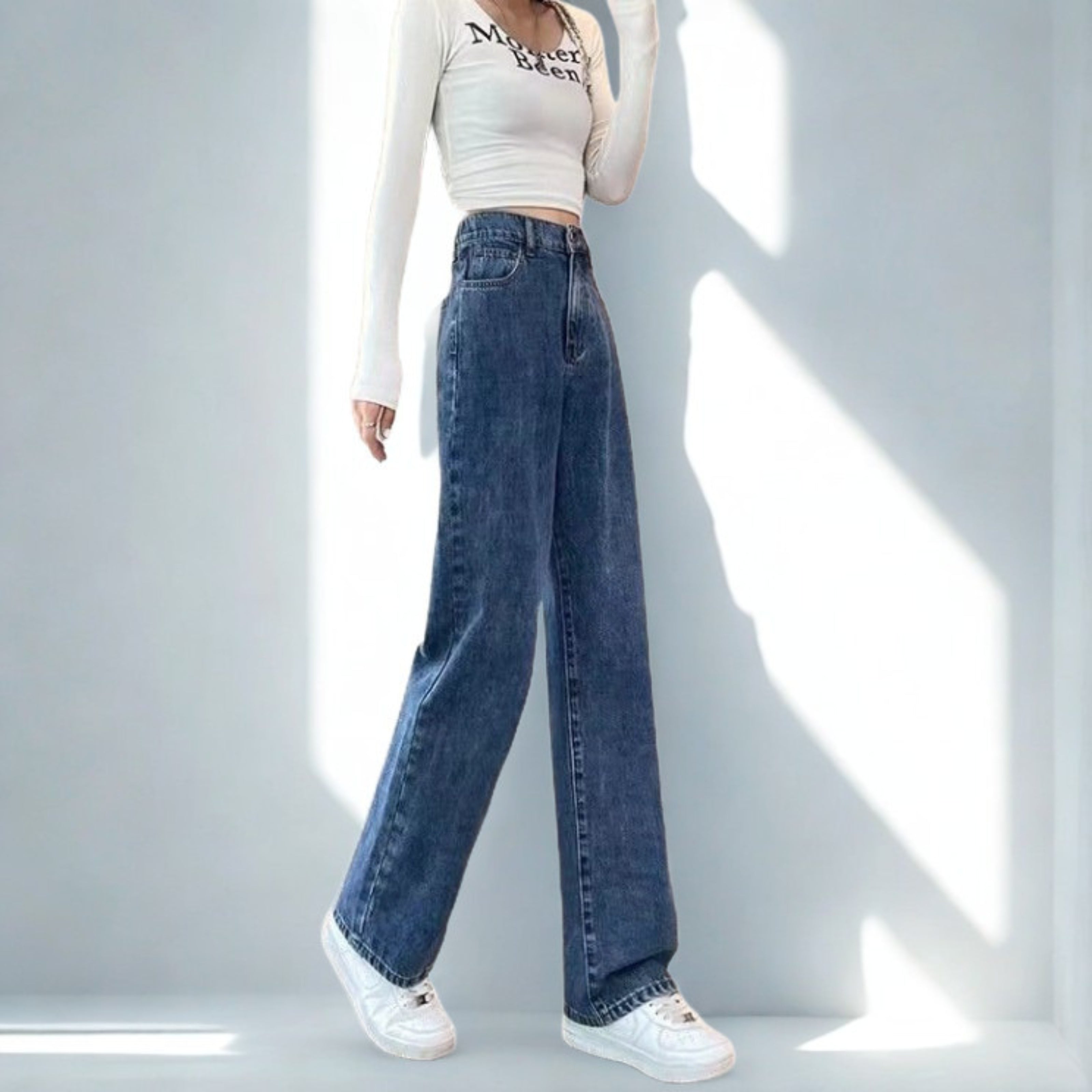 Adele Montfort | High-Waisted Wide Leg Jeans For Women