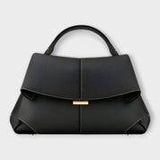 Loretta Vespucci | Black Structured Top Handle Handbag