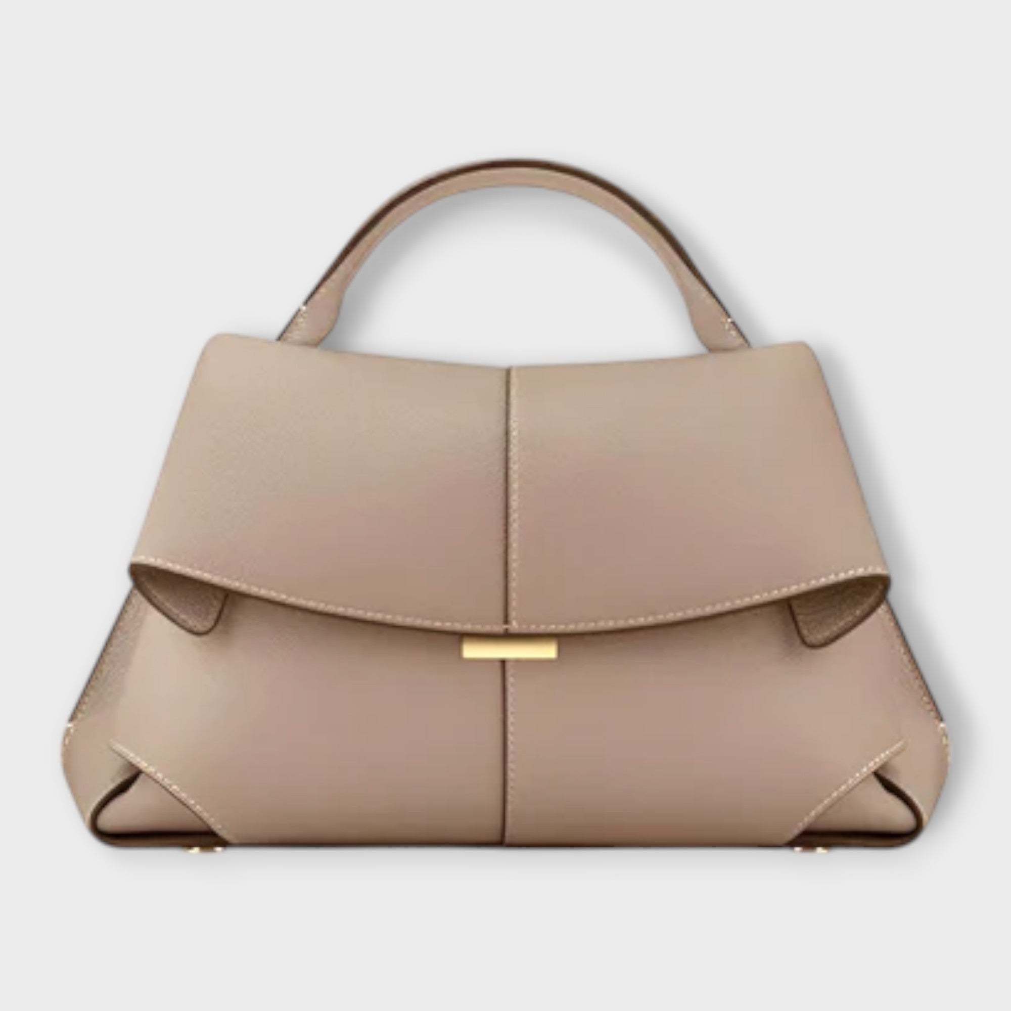 Loretta Vespucci | Black Structured Top Handle Handbag