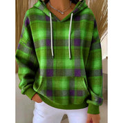 Margaux Delcourt | Checked Hoodie With Drawstring Hood For Women
