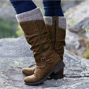 Harriet Stoneleigh | Knit-Cuff Knee-High Orthopedic Boots For Women