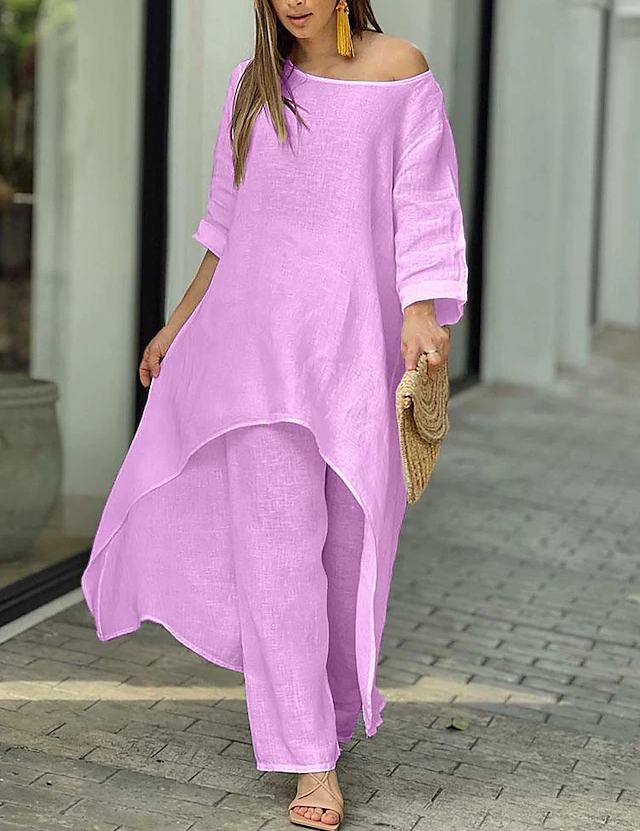 Alessia Monroe | Linen Summer Two-Piece Set For Women