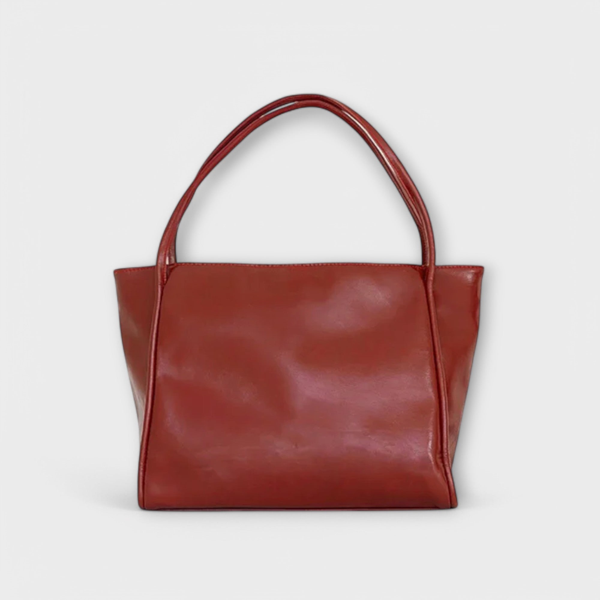 Celeste Vanthorpe | Black Faux Leather Oversized Tote Bag