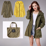 Vivienne Stormcrest | Women's Lightweight Hooded Raincoat Trench Jacket