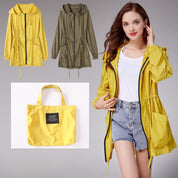 Vivienne Stormcrest | Women's Lightweight Hooded Raincoat Trench Jacket