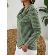 Marguerite Danvers | Cowl-Neck Ribbed Sweater For Women