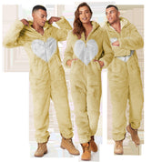 Sage Delamere | Blue Heart Fleece Hooded Onesie Unisex & Couples