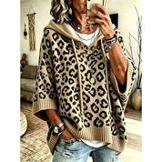 Rosalind Ferreira | Leopard Print Hooded Sweater For Women