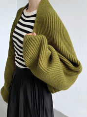 Céleste Wyndham | Solid Open-Front Shrug Sweater For Women
