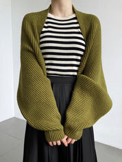 Céleste Wyndham | Solid Open-Front Shrug Sweater For Women